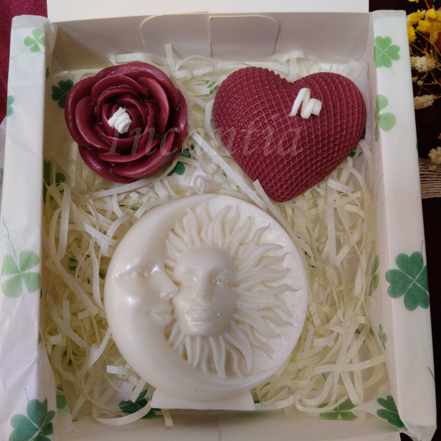 “Entre Céu e Amor” – Conjunto de Velas Decorativas em Cera de Soja
