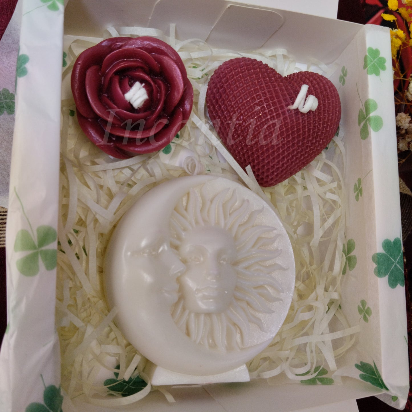 “Entre Céu e Amor” – Conjunto de Velas Decorativas em Cera de Soja