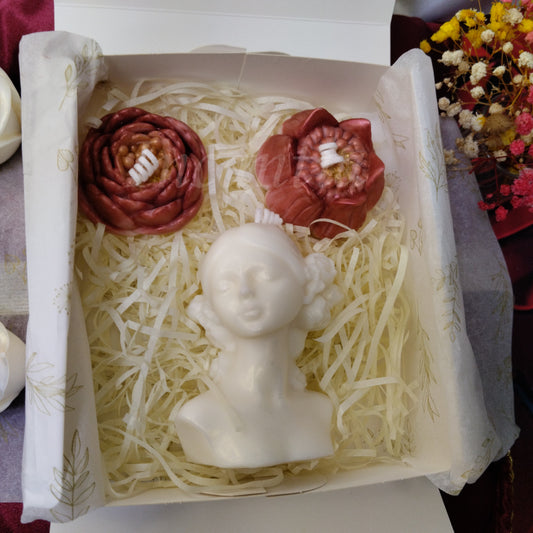 “Flor da Alma” – Conjunto de Velas Decorativas em Cera de Soja