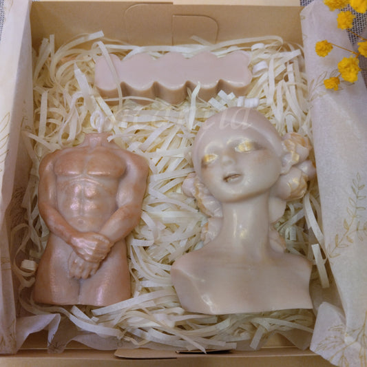 Almas à flor da pele - Conjunto de velas decorativas em cera de soja